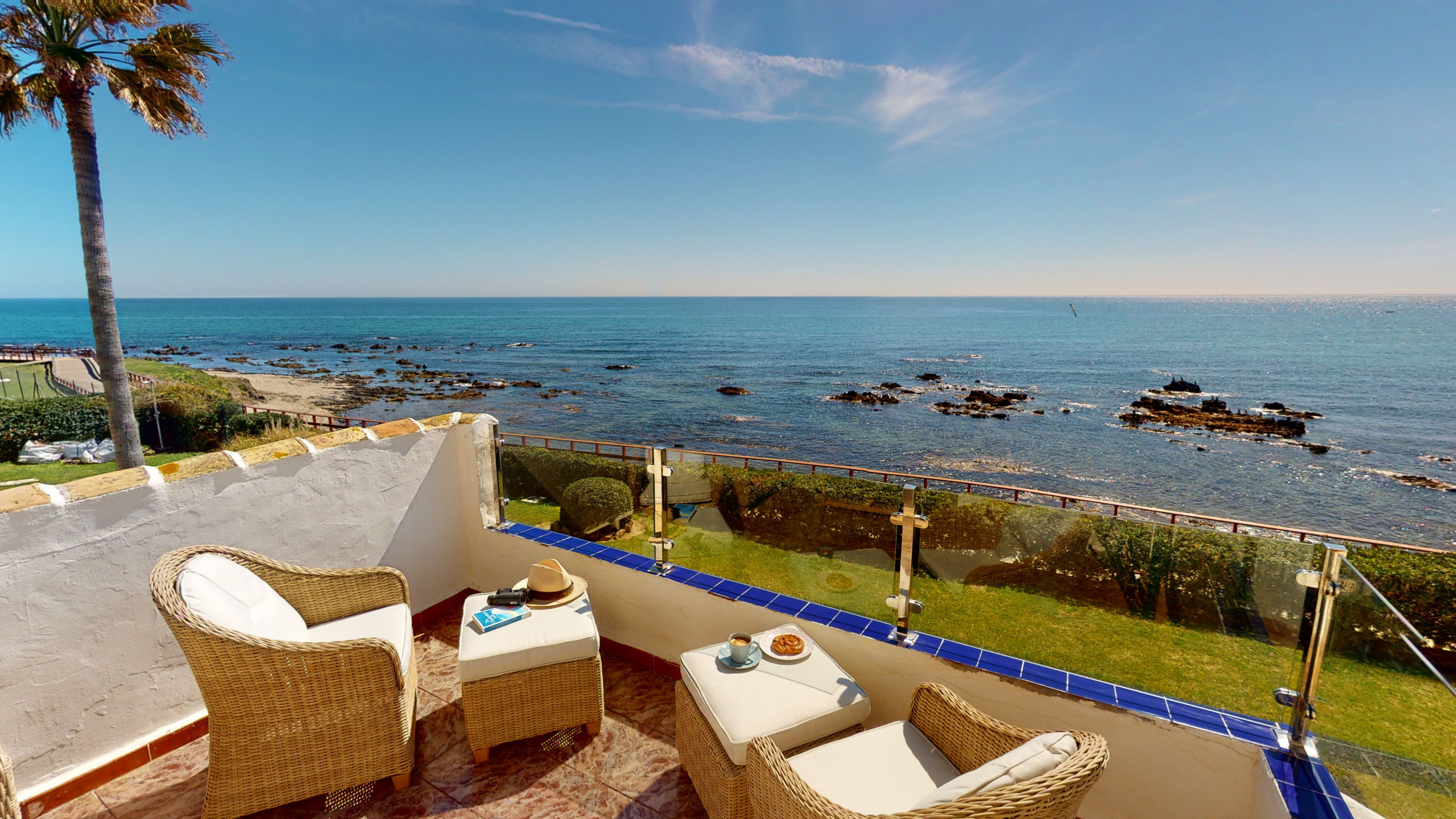 Front Line Beach house in Rocas del Mar, Mijas Costa